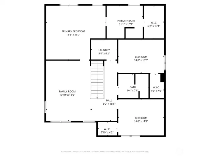 Approximate floor plan for reference--upper level