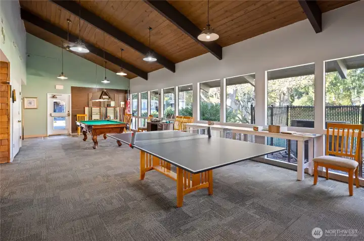 The pool table & ping pong table provide a lot of fun.