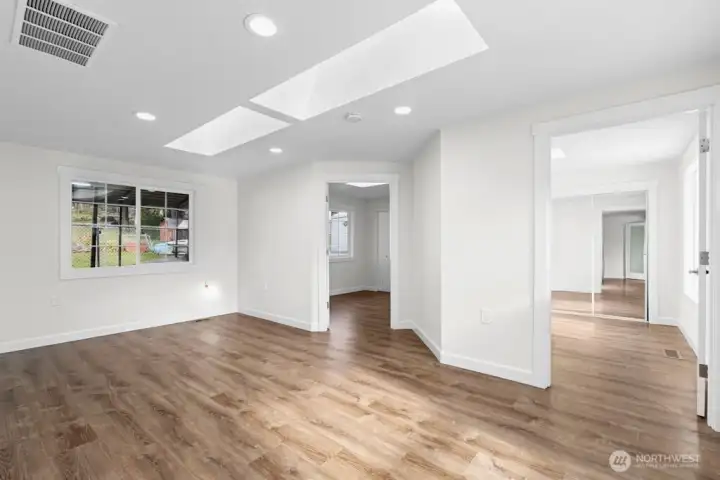 Family room with lots of natural light