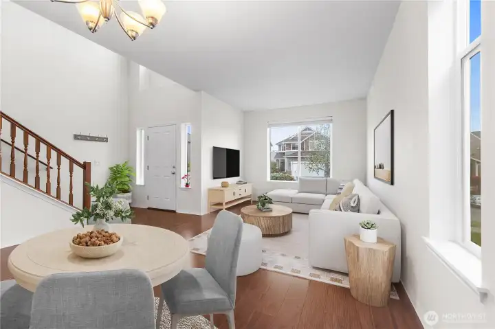 Formal Living & Dining - Virtually Staged