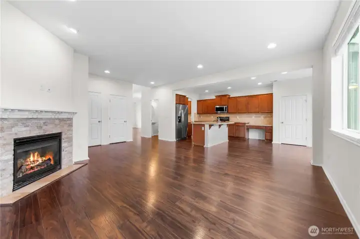 Family Room with cozy fireplace