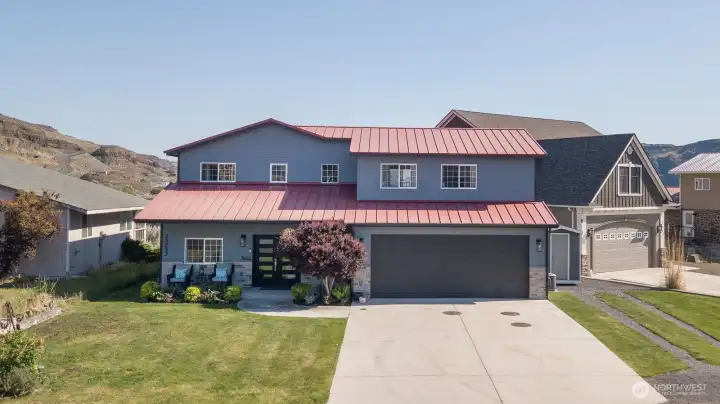 Front view of the house and property.