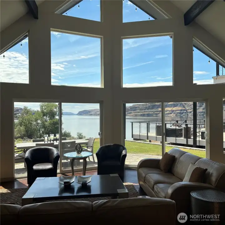 View to the Vantage Bridge from the living space! Beautiful