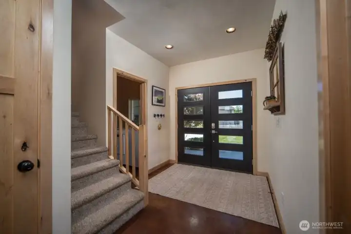 Entry in from the front door.