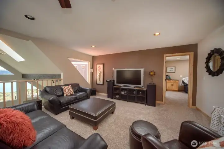 Media/living space on the second floor.