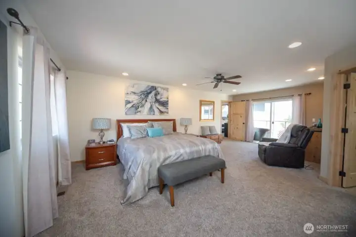 Main bedroom. Very spacious with a walk in closet and custom adjoining ensuite.