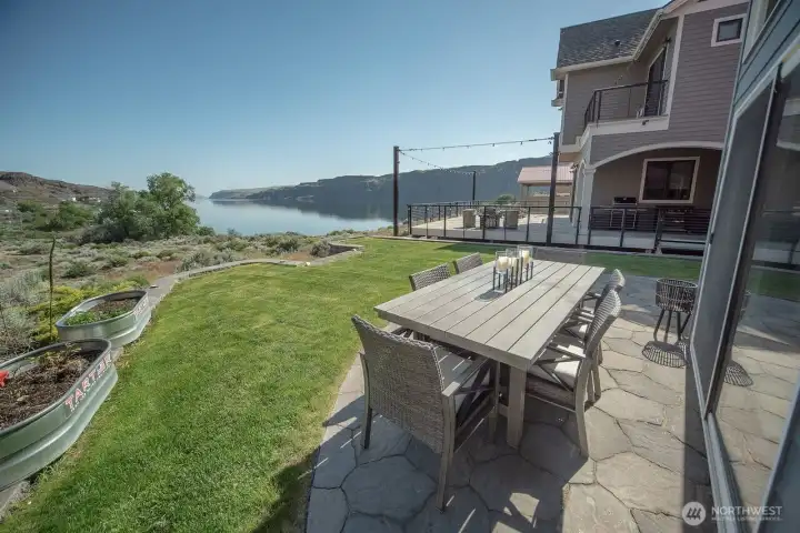 Dining and entertaining area with a view.