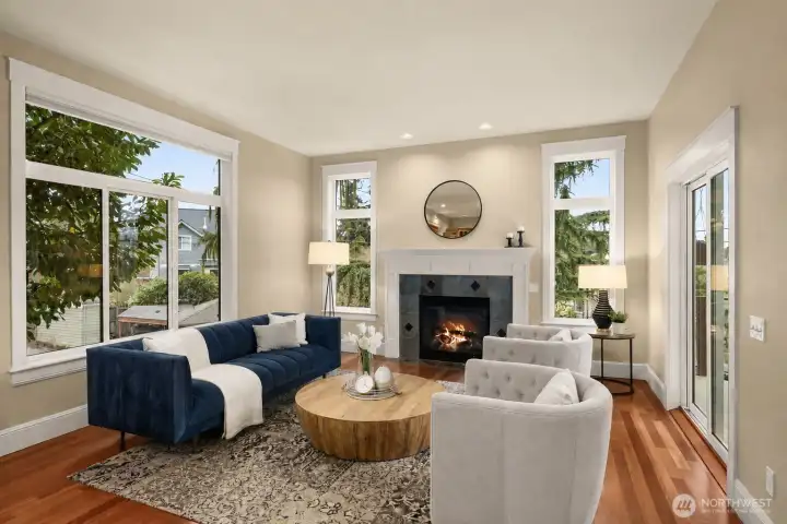 Gorgeous hardwood floors grace the main level of this beautiful home. Gorgeous hardwood floors grace the main level of this beautiful home.