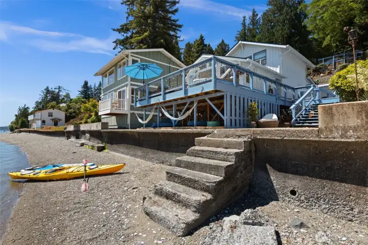 Private stairs to the beach.