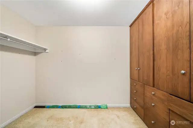 Walk-in closet with built-ins