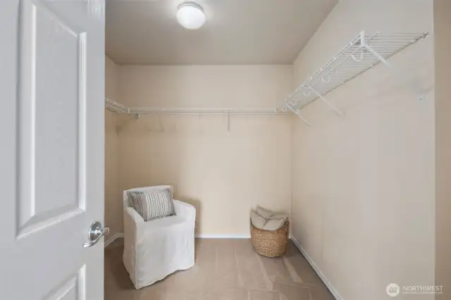 Walk in closet in primary