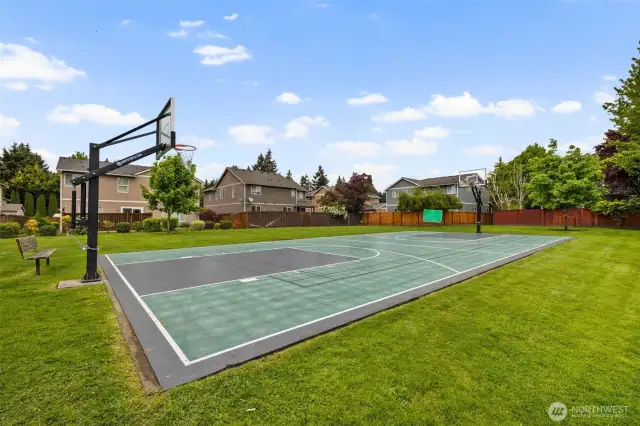 With full size basketball court