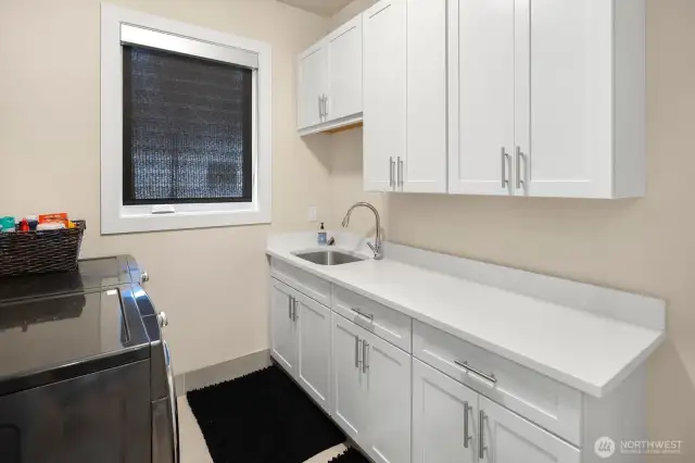 Laundry room upstairs serves your modern life with convenience and efficiency.