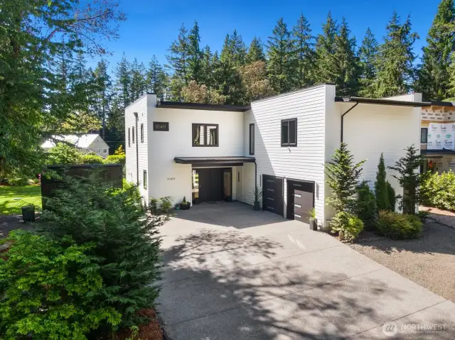 Modern construction surrounded by trees for your new woodland retreat.