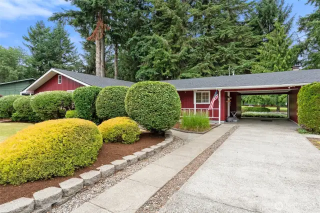 Attractive front yard.