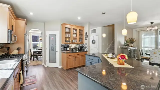 Kitchen into Dining room