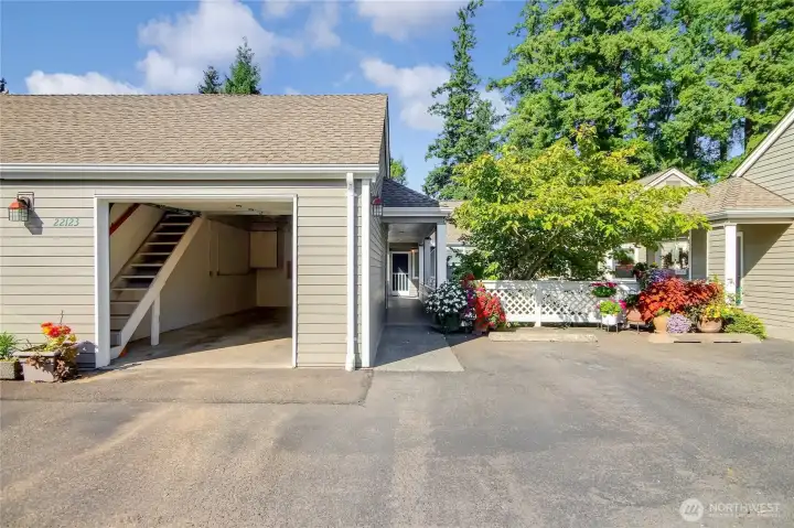 1-car garage w walk-up storage!