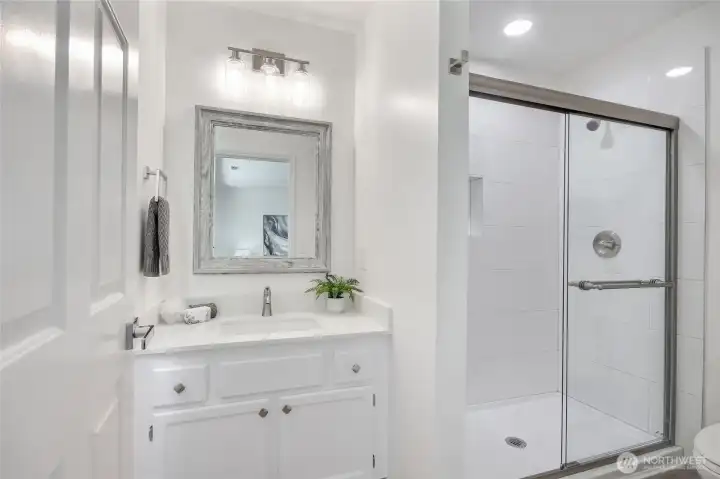 Remodeled primary 3/4 bathroom