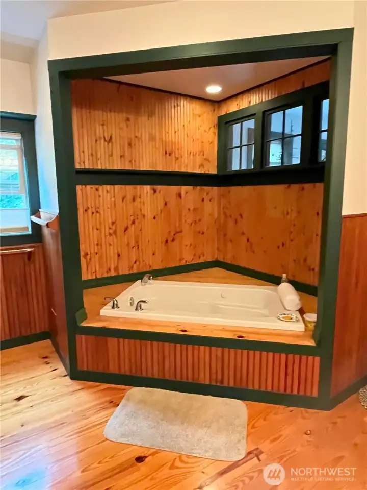 Jetted tub in Primary