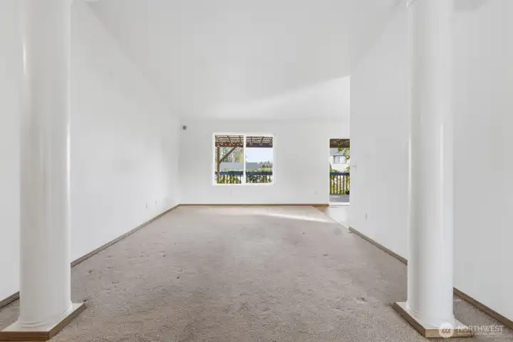 Upstairs living area