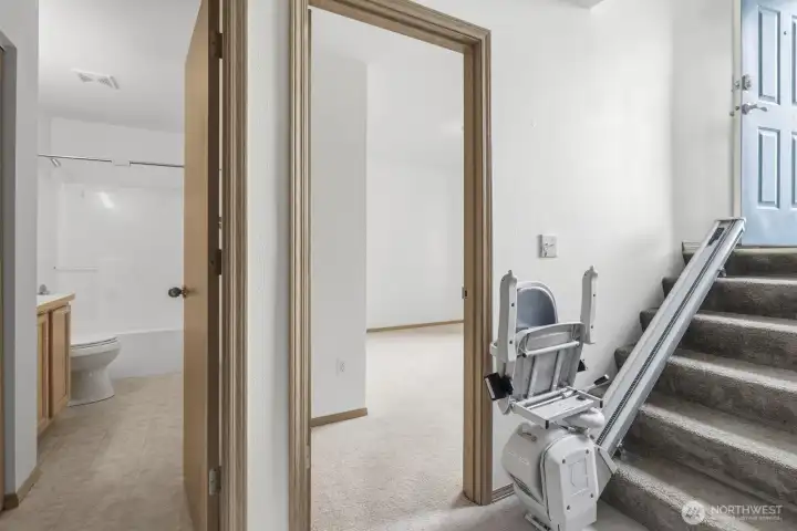 Stairs w/ stair lift