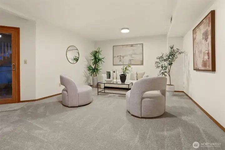 Lower level family/rec room.