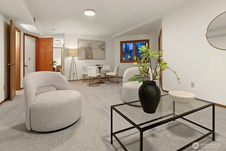 Family/Rec room fresh paint throughout.