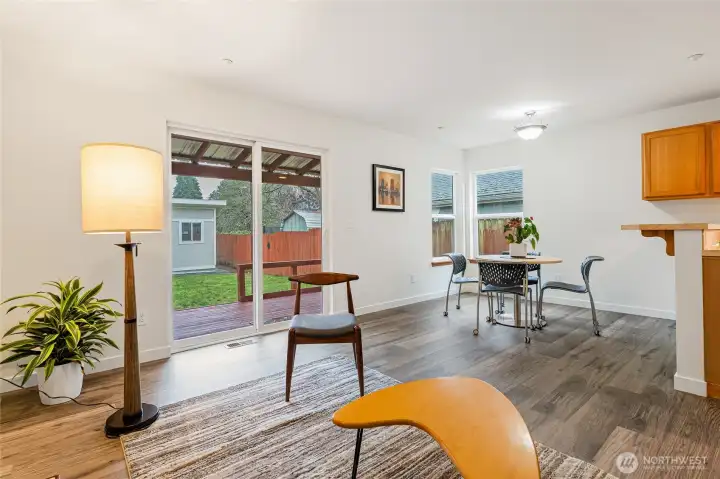 Slider to the Deck off the Living Room.