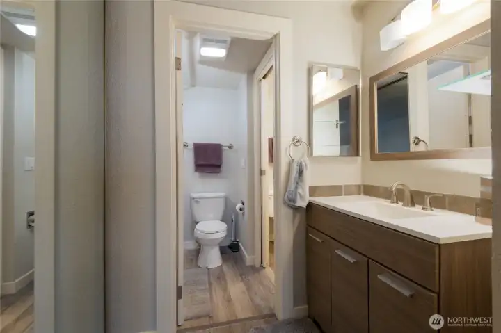 Updated Bath with newer cabinet and flooring