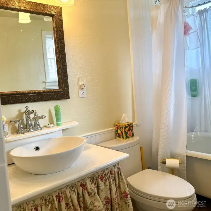 new bathroom with updated plumbing