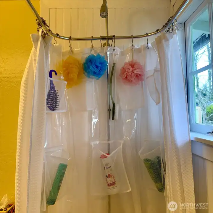 Shower and claw foot tub