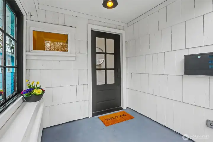 Welcoming covered front porch