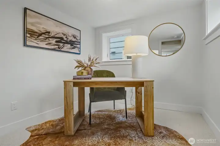 Bedroom 4 staged as an office