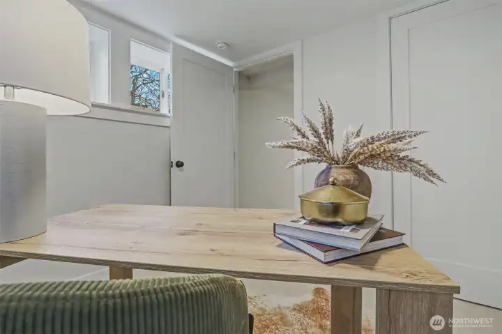 Bedroom 4 looking towards the closet and door