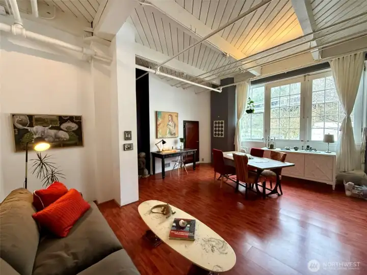 Gleaming floors and a sprinkler system