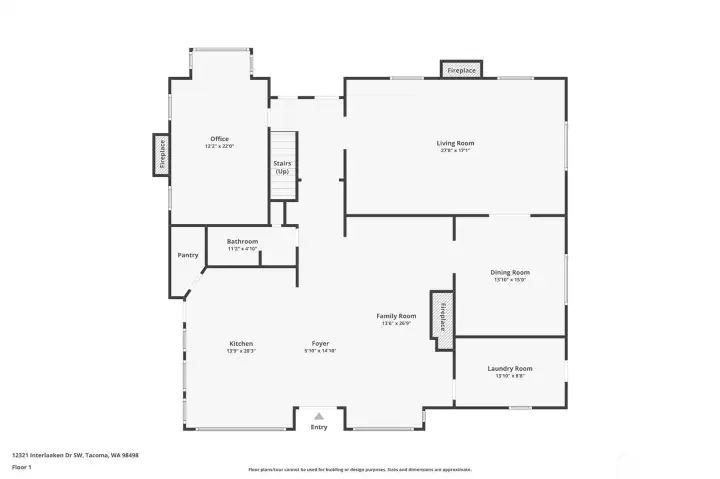 Floor plan for main floor