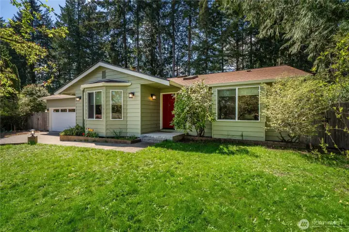 Set back from the road, this home offers nice privacy and space.