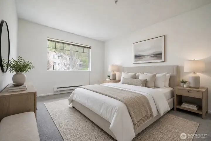 Master bedroom (virtually staged)