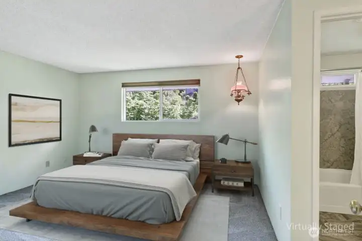 Primary bedroom/virtualy staged Primary bedroom/virtualy staged