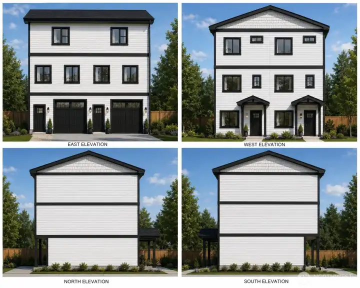 Duplex exterior- Renderings are conceptual and for marketing purposes only. All dimensions and square footage on floor plans are approximate. Actual layout may vary.