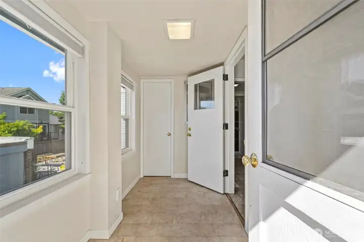 Mud room at back/side entrance