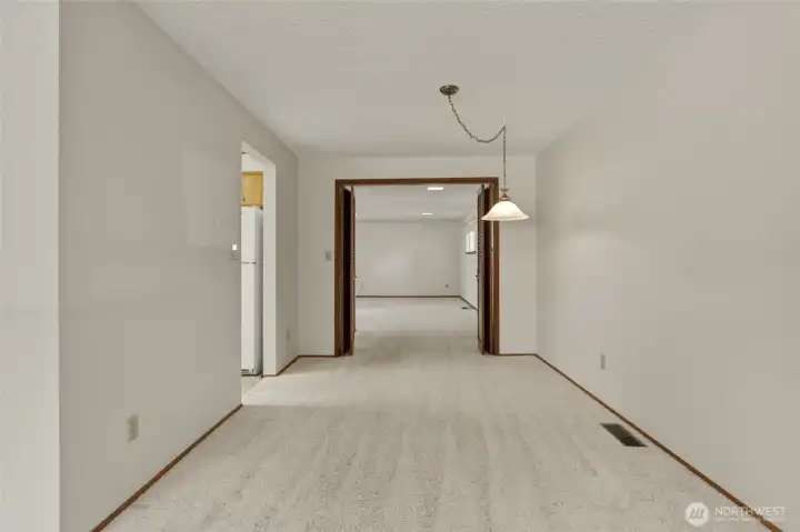 Dedicated dining room offers space to gather and entertain.