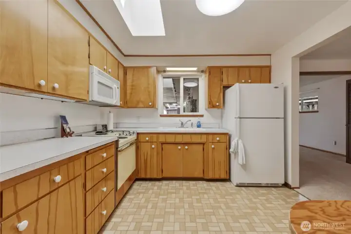 A timeless kitchen with beautifully preserved original details.