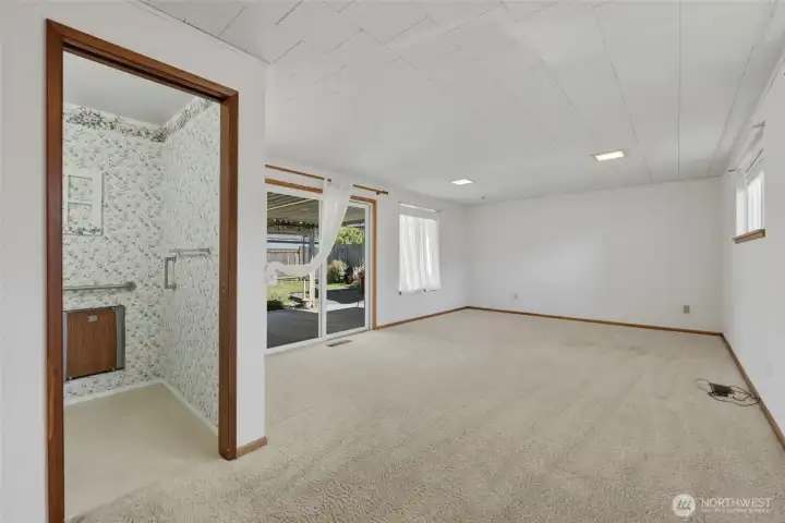 Separate family room provides additional space to gather.