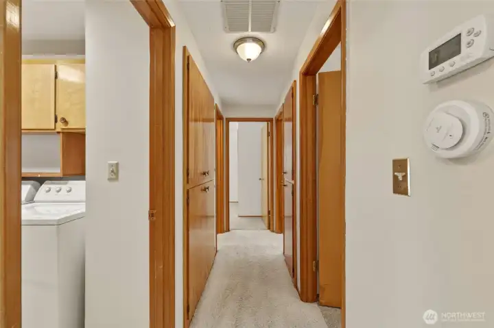 Abundant hallway storage adds everyday convenience.