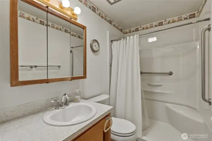 Walk-in shower.