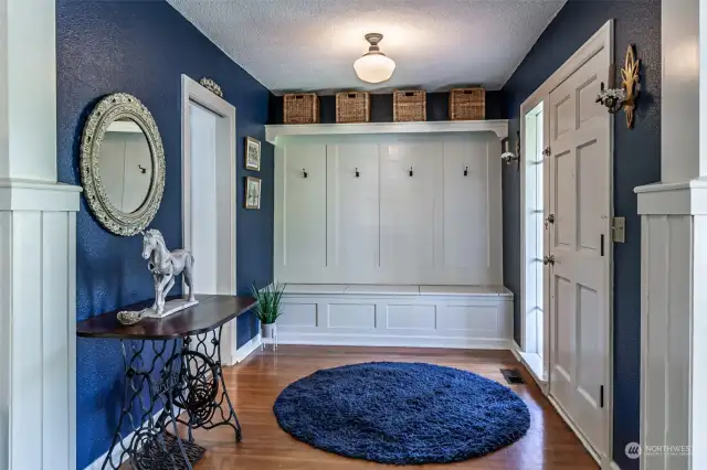 Beautiful built-ins with ample storage.