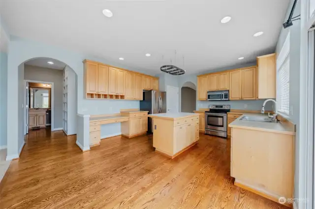 Great kitchen that opens to the family room.