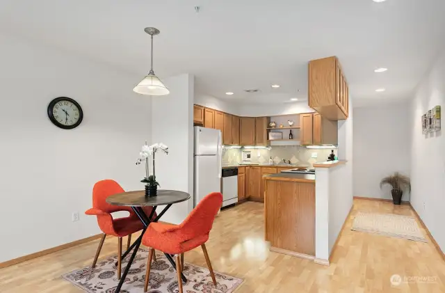 Dining area, Kitchen and Entry Hallway.