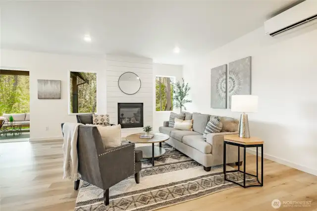 Mini split heating and cooling. Photos shown are of a similar floor plan previously built in a different neighborhood (The Ridge in Blaine). Finishes and features may vary. Some items pictured reflect buyer-selected upgrades which are not included in the base price and may be added at an additional cost.